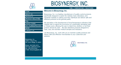 Desktop Screenshot of biosynergyinc.com