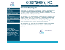 Tablet Screenshot of biosynergyinc.com